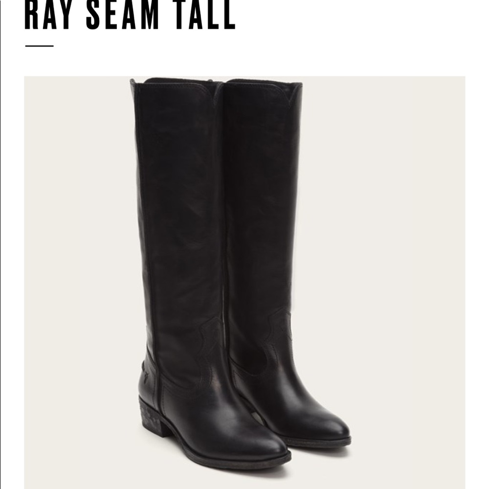 Frye Ray Seam Tall Boots Size 7